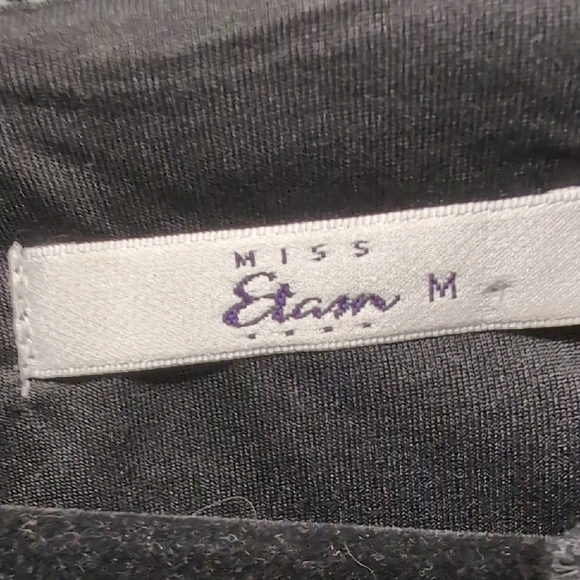 EUC Miss Etam Size Medium Black Sleeveless Midi Dress With Lace - Picture 3 of 5